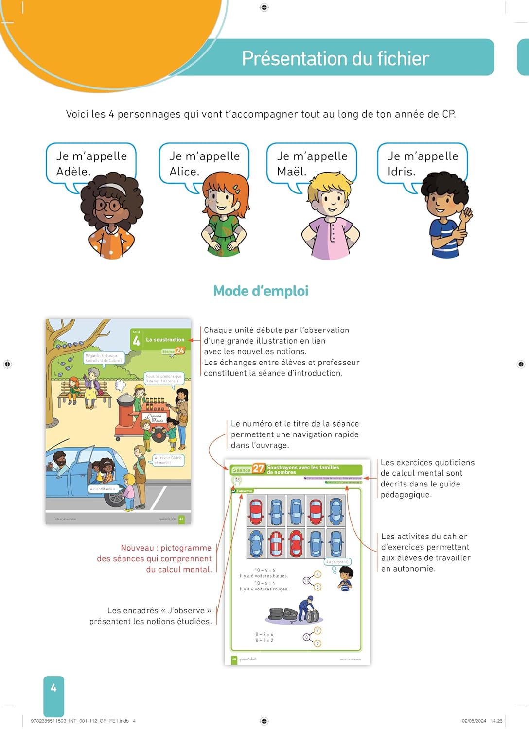 Mathématiques CP (2024) - Méthode de Singapour - Fichier élève 1