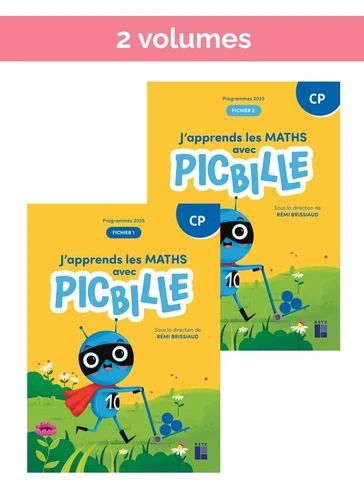 J'apprends les Maths - Avec Picbille Cp Fichier de L'élève en 2 Volumes- Ed 2025