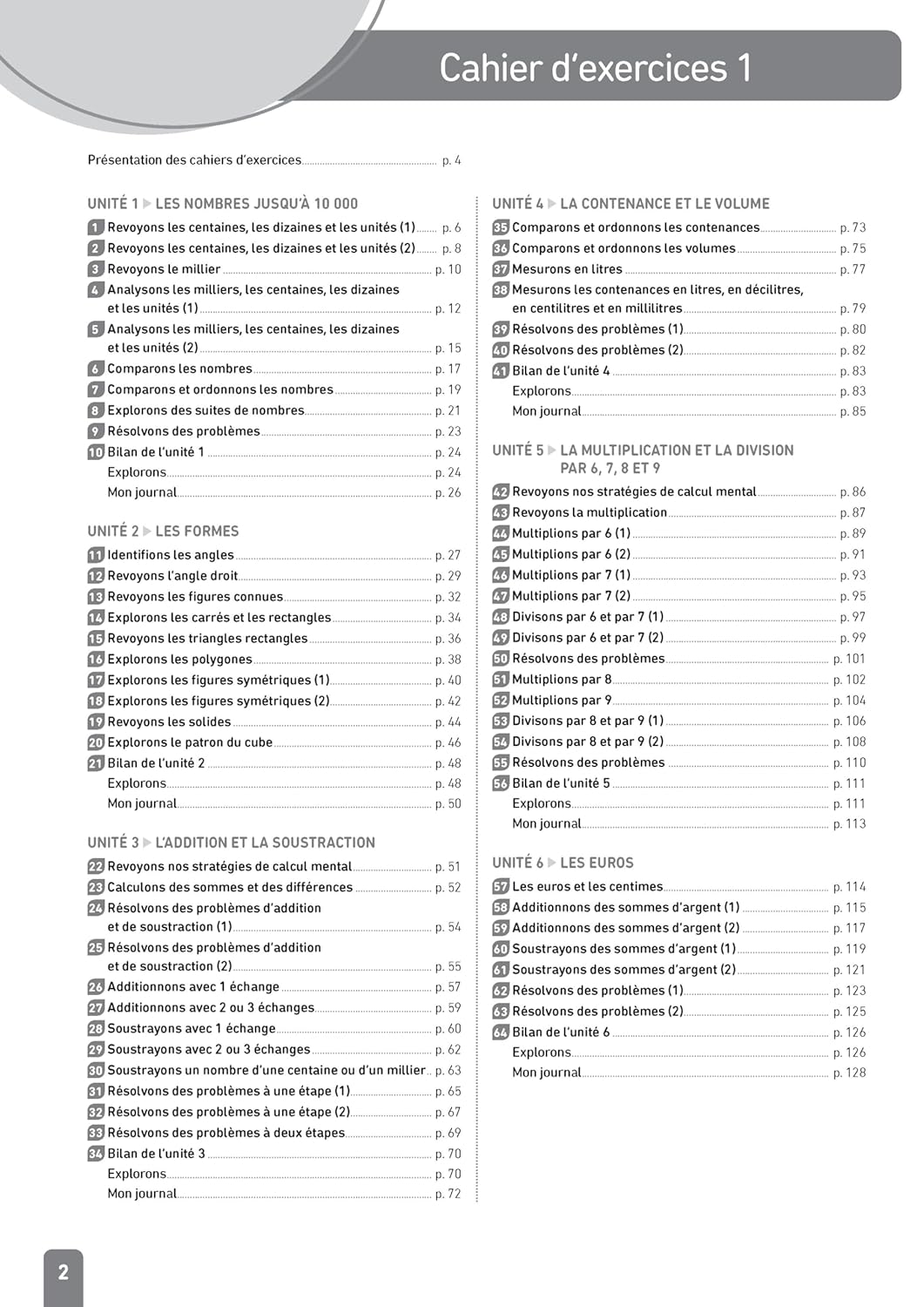 Mathématiques CE2 (2025) - Méthode de Singapour - Cahier d'exercices 1