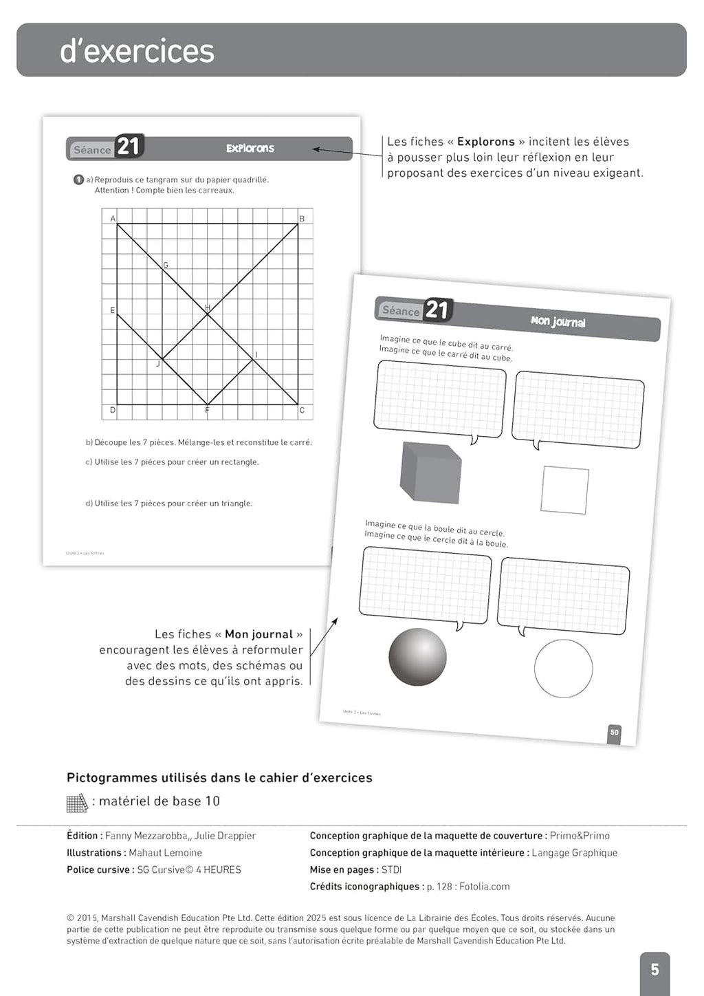 Mathématiques CE2 (2025) - Méthode de Singapour - Cahier d'exercices 1