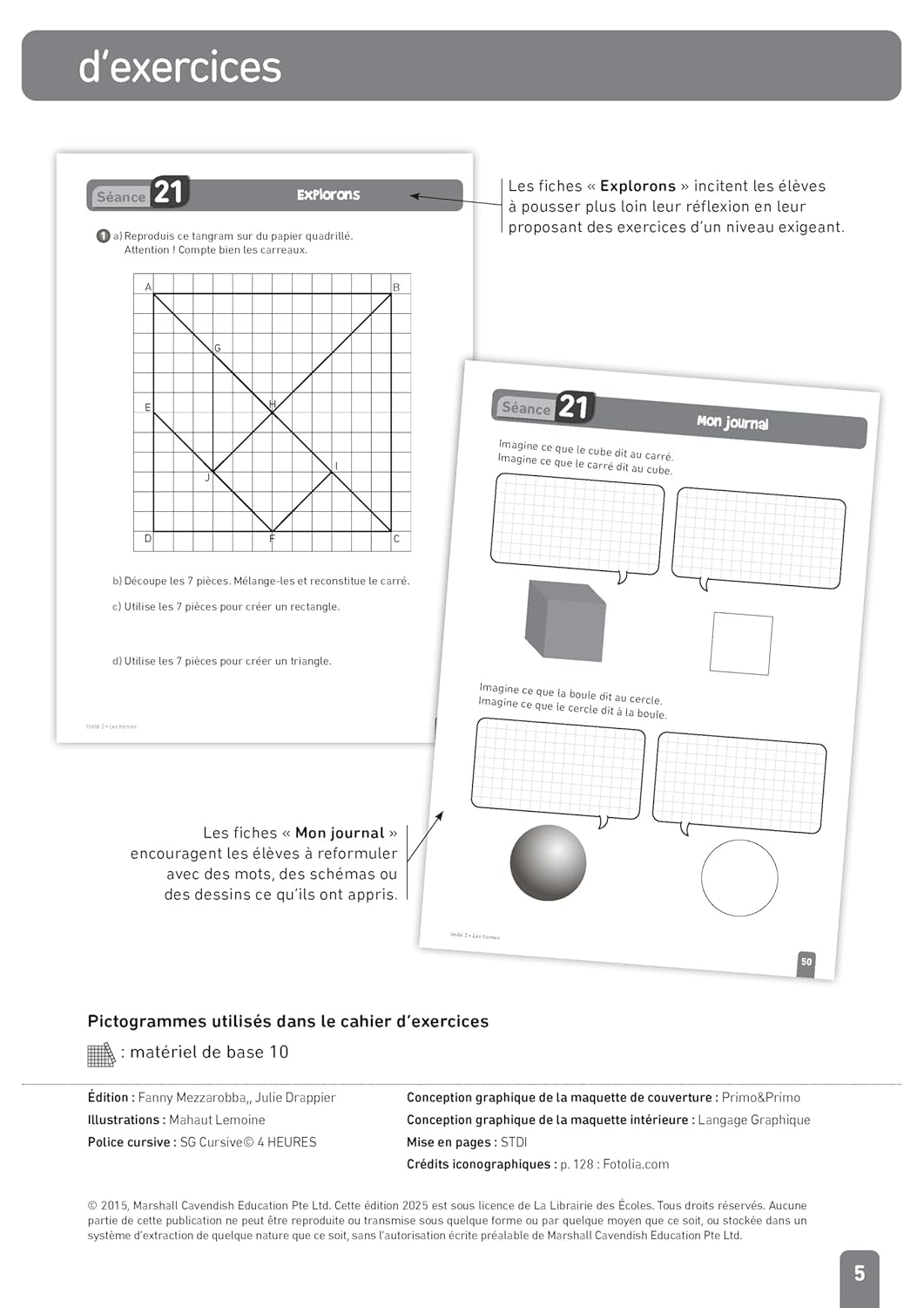 Mathématiques CE2 (2025) - Méthode de Singapour - Cahier d'exercices 1